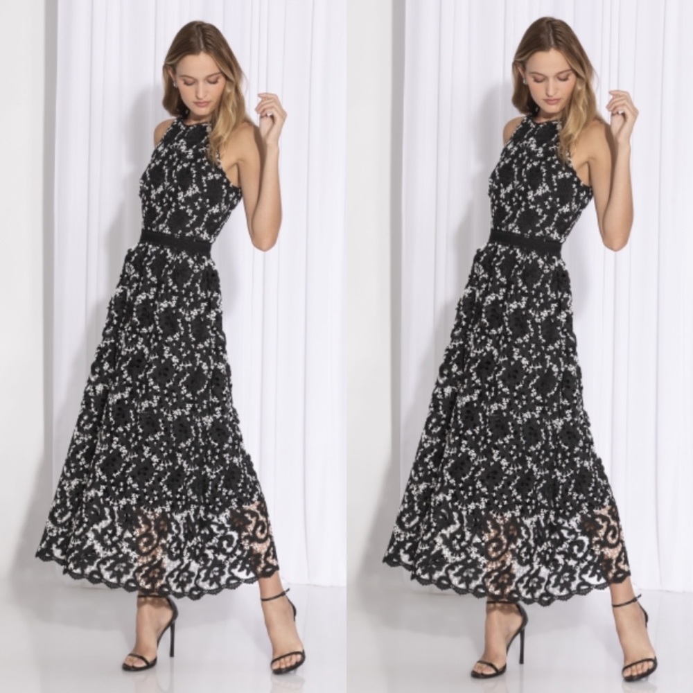 $598 NWOT SHOSHANNA 
Vine Floral Lace Lolla DRESS
